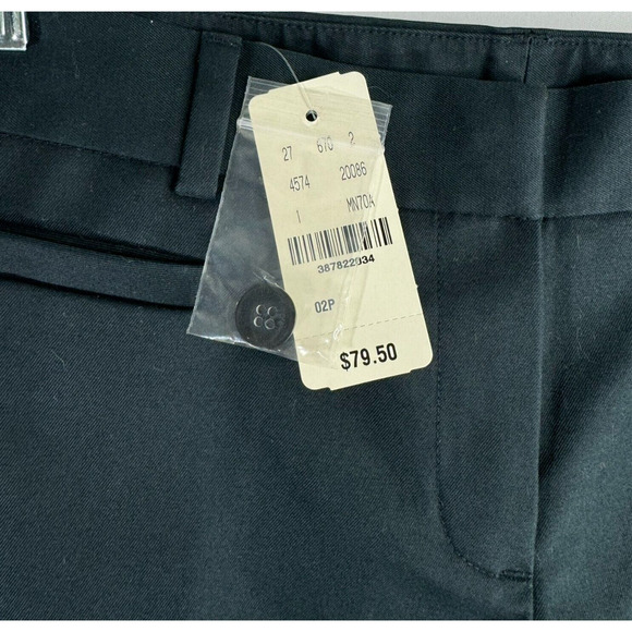 NWT Brooks Brothers Natalie Fit Pants Womens Black Mid Rise Stretch New size 2P - Picture 3 of 5